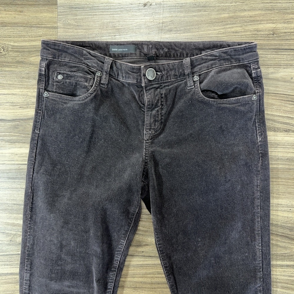 KUT from the Kloth Pants Womens 6P Brown Diana Ankle Skinny Corduroy - Picture 2 of 5